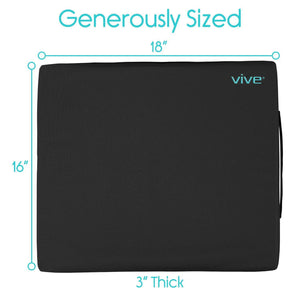 Vive Health Wheelchair Gel Seat Cushion - Back Support Comfort and Pain Relief