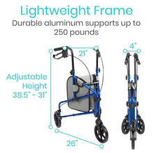Load image into Gallery viewer, My Relief Pain Vive Health 3 Wheel Rollator